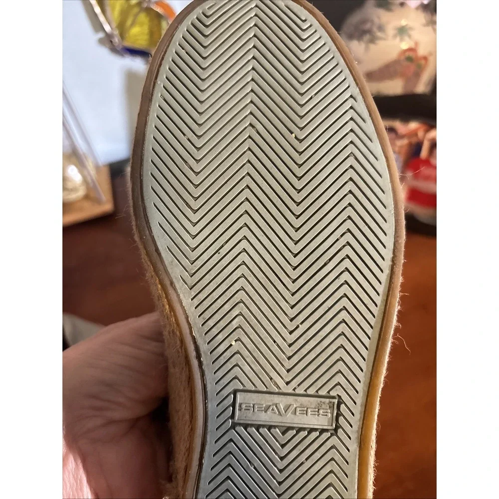 SeaVees‎ Ladies Army Green Oceanside Espadrille high Stretch Canvas Shoes 8.5